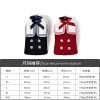 2020 autumn and winter new dog clothing college style pet woolen coat bow knot navy style neckline pet clothes	