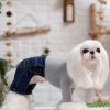 2020 new product dog clothes denim knitted jumpsuit medium and small cat four-legged bottoming shirt VIP autumn and winter clothes	