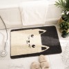 Cartoon flocking doormat household bedroom toilet doormat bathroom non slip doormat
