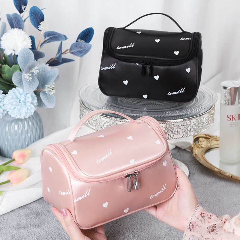 Tomill Cosmetic Bag Girl portable Lovely Japanese large capacity portable Korean skin care product storage bag