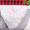 Christmas chair cover cloth art red gray Plaid chair cover manufacturer wholesale Christmas chair cover