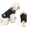 2020 new product pet clothes autumn and winter models fake two-piece plaid collar warm corgi bear vest	