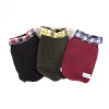 2020 new product pet clothes autumn and winter models fake two-piece plaid collar warm corgi bear vest	