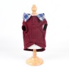 2020 new product pet clothes autumn and winter models fake two-piece plaid collar warm corgi bear vest	