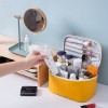 Counter gift leather PU portable zipper cosmetic bag cosmetic box storage hand wash bag customizable