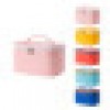 Counter gift leather PU portable zipper cosmetic bag cosmetic box storage hand wash bag customizable