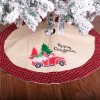 Christmas Tree Skirt Red Plaid Christmas tree root decoration Christmas tree decoration apron doll car Tree Skirt