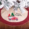 Christmas Tree Skirt Red Plaid Christmas tree root decoration Christmas tree decoration apron doll car Tree Skirt