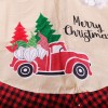 Christmas Tree Skirt Red Plaid Christmas tree root decoration Christmas tree decoration apron doll car Tree Skirt