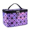 European and American fashion Lingge 3D laser Pu folding cosmetic bag portable travel handbag waterproof storage wash bag