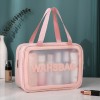 Cosmetic bag custom made in wind transparent PVC wash bag large capacity portable travel waterproof Pu portable storage bag