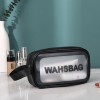 Cosmetic bag custom made in wind transparent PVC wash bag large capacity portable travel waterproof Pu portable storage bag