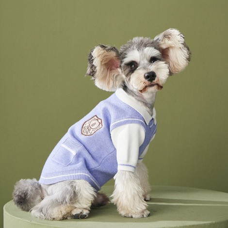 Dog clothes autumn and winter fake two sweaters knitwear Teddy Chenery bomeifa fighting pet fashion