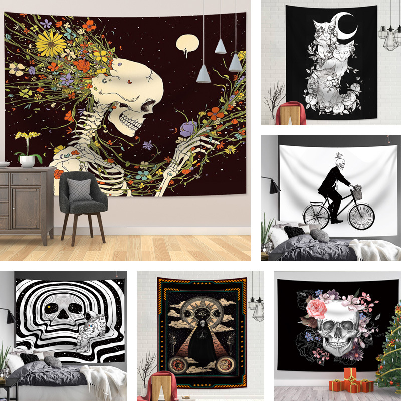 Thickenedqa cloth tapestry exaggerated abstract style hanging cloth background cloth shielding cloth
