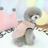 2020 new product dog clothing Corgi Bichon autumn and winter plus velvet solid color sleeveless hooded vest pet clothes	