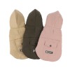 2020 new product dog clothing Corgi Bichon autumn and winter plus velvet solid color sleeveless hooded vest pet clothes	