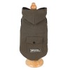 2020 new product dog clothing Corgi Bichon autumn and winter plus velvet solid color sleeveless hooded vest pet clothes	
