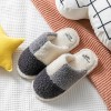 Cotton slippers female home autumn and winter cute thick-soled non-slip couple indoor confinement warm winter wool slippers male home