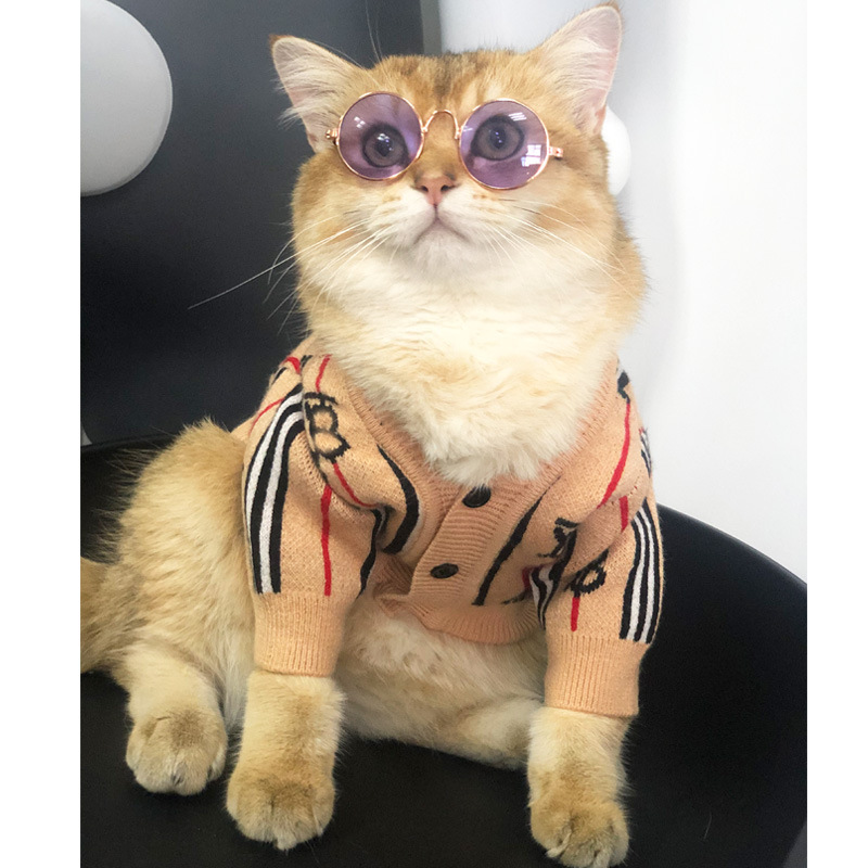 Cat clothes anti shedding hairless cat English short blue cat Teddy Chenery pet sweater autumn and winter clothes