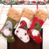 Kaicheng hemp knitted rough Christmas socks faceless old man Christmas socks Christmas Decoration pendant