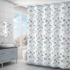 Polyester shower curtain leaves digital printing shower curtain creative shower curtain