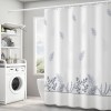 Polyester shower curtain leaves digital printing shower curtain creative shower curtain