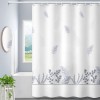 Polyester shower curtain leaves digital printing shower curtain creative shower curtain