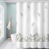Polyester shower curtain leaves digital printing shower curtain creative shower curtain