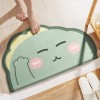 Cartoon flannel shape home entry floor mat household toilet door water absorption anti-skid bathroom mat