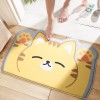 Cartoon flannel shape home entry floor mat household toilet door water absorption anti-skid bathroom mat
