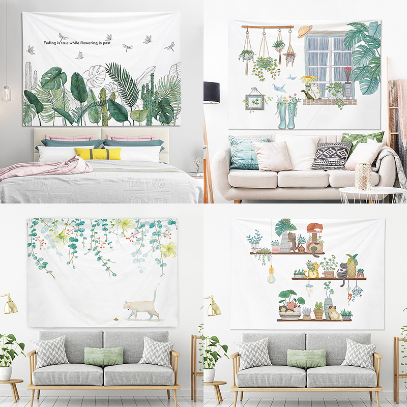 Rental room decoration cloth background cloth ins hanging cloth bedroom dormitory bedside layout background cloth wall cloth tapestry