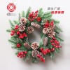 Christmas decorations high grade PE stained white pine cone Christmas Wreath Hotel mall Pendant