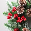 Christmas decorations high grade PE stained white pine cone Christmas Wreath Hotel mall Pendant