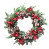 Christmas decorations high grade PE stained white pine cone Christmas Wreath Hotel mall Pendant