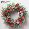 Christmas decorations high grade PE stained white pine cone Christmas Wreath Hotel mall Pendant