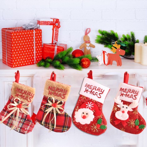2021 Christmas socks elk old man medium Christmas gift socks Christmas children candy decorative socks