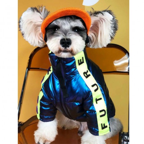 Dog clothes winter clothes thickened down jacket tide Teddy Chenery Bomei medium and small dogs handsome pet clothes