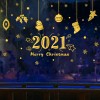 Christmas creative hot gold window paste electrostatic paste Christmas mall home party window decoration products