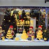 Christmas creative hot gold window paste electrostatic paste Christmas mall home party window decoration products