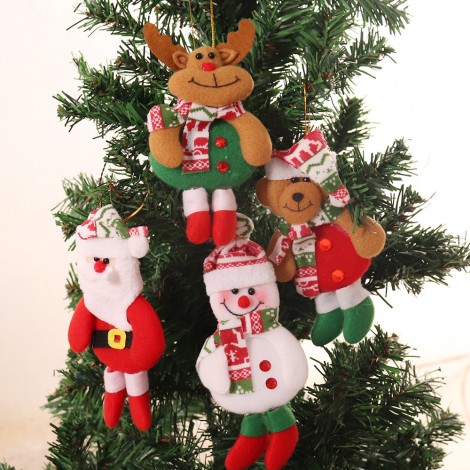 Christmas cloth pendant Santa Claus Snowman elk Christmas Tree Pendant atmosphere decoration