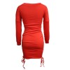 Fd168 women's 2021 Autumn Winter Christmas long sleeve dress pleated Hip Wrap Skirt