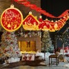 Christmas creative paper flag pulling Christmas shopping mall party Christmas paper flower pulling decorative atmosphere products