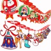 Christmas creative paper flag pulling Christmas shopping mall party Christmas paper flower pulling decorative atmosphere products