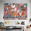 Dormitory bedroom background cloth ins wind hanging cloth lovely girl heart room decorative cloth wall cloth bedside tapestry