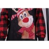 Fd161 2021 European and American women's Santa elk print round neck loose long sleeve T-shirt