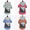 New pet clothing dog autumn and winter two-legged hooded sweater small dog plus velvet clothes wholesale in stock	