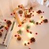 Led small lights Christmas decorations shop scene Christmas tree creative dress up pine cone bell lamp string