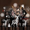 Christmas decorations creative glass static paste adhesive free removable scene layout sticker