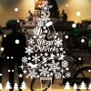 Christmas decorations creative glass static paste adhesive free removable scene layout sticker
