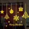 Christmas decorations creative golden powder glass electrostatic paste glue free scene layout sticker